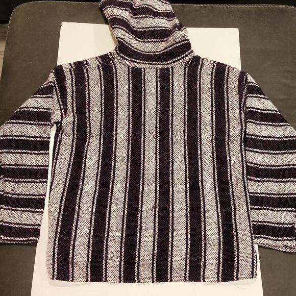 Black Canyon Men's Purple And White Baja Hoodie "Drug Rug" Medium - Picture 3 of 7